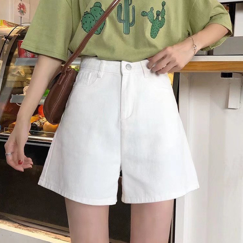 Feynzz Ležerne kratke hlače od plavog trapera Ženske seksi kratke hlače s dugmadima visokog struka i džepovima Uske kratke hlače Ljeto 2021. za plažu Ulične hlače od traperica