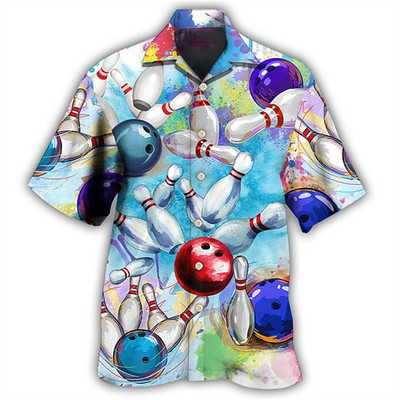 2023 New Hawaii meeste särgid Klassikalised vintage Bowlingu särgid Meestele Lahtine Oversize T-särk Meeste rõivad Camisas De Hombre
