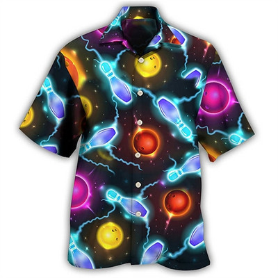 2023 New Hawaii meeste särgid Klassikalised vintage Bowlingu särgid Meestele Lahtine Oversize T-särk Meeste rõivad Camisas De Hombre