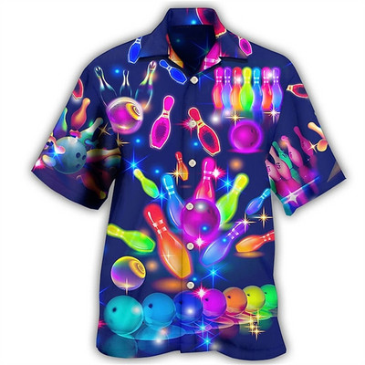 2023 New Hawaii meeste särgid Klassikalised vintage Bowlingu särgid Meestele Lahtine Oversize T-särk Meeste rõivad Camisas De Hombre