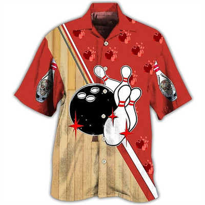 2023 New Hawaii meeste särgid Klassikalised vintage Bowlingu särgid Meestele Lahtine Oversize T-särk Meeste rõivad Camisas De Hombre