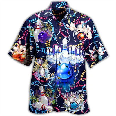 2023 New Hawaii meeste särgid Klassikalised vintage Bowlingu särgid Meestele Lahtine Oversize T-särk Meeste rõivad Camisas De Hombre