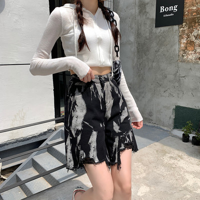 „Feynzz 2022 Summer Fat Mm High Street Denim“ penkių taškų kelnės, moteriškos kutos, tiesūs šortai, laisvi ir ploni BF kelnaitės