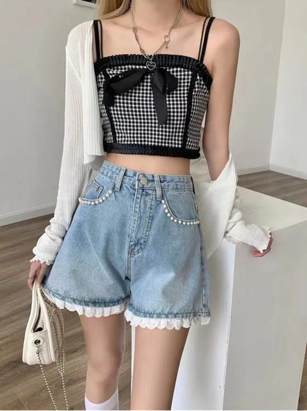 Pantaloni scurți Feynzz, blugi de vară pentru femei, blugi pentru fete, 2022, noi, talie înaltă, largi, culoare deschisă, linie A, pantaloni caldi de vară, cu picioare late mici