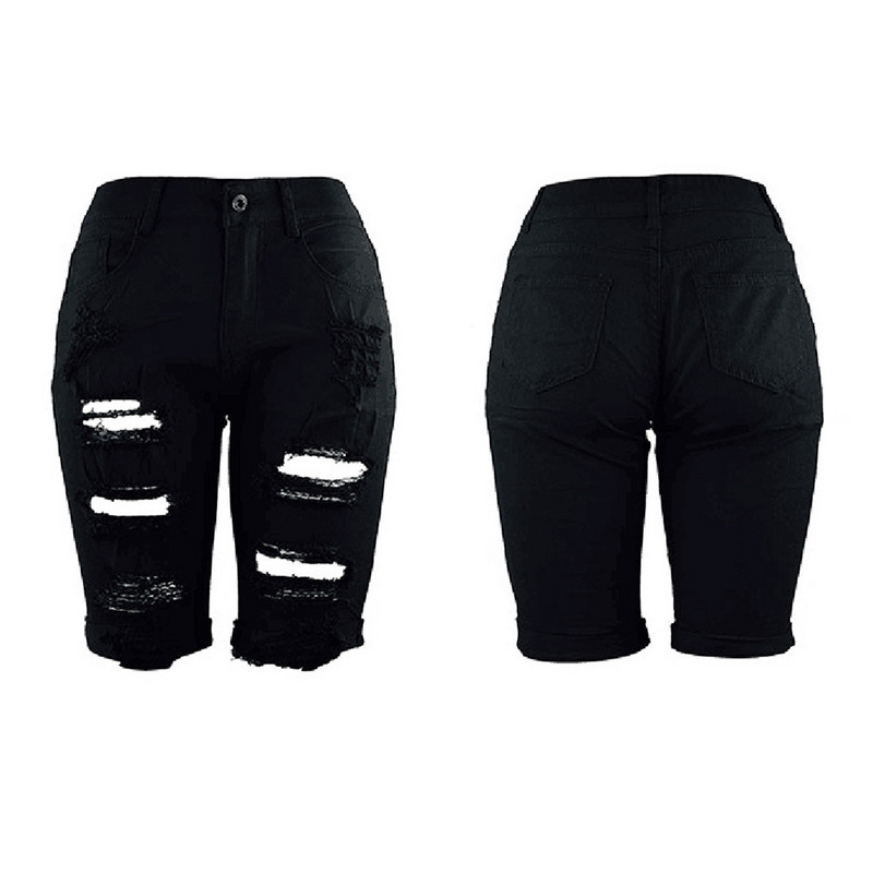 Moteriški šortai su aukštu juosmeniu, siauri džinsiniai šortai, 2023 m., plėšyti džinsiniai šortai, moteriški vasariniai moteriški šortai Gatvės apranga шорты женский