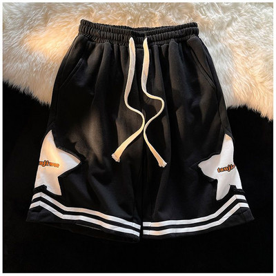 Amerikietiški krepšinio šortai Vyriški madingi laisvi universalūs bėgimo šortai Y2K Couple Street Klein mėlynos penkių taškų žvaigždės kelnės