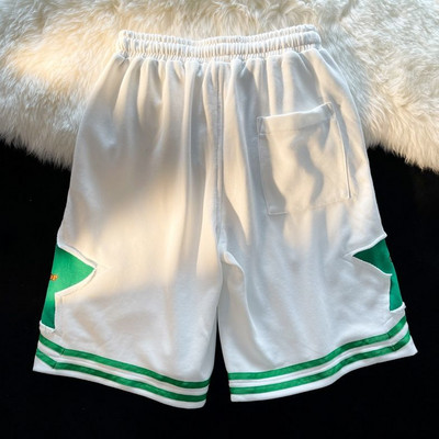 Amerikietiški krepšinio šortai Vyriški madingi laisvi universalūs bėgimo šortai Y2K Couple Street Klein mėlynos penkių taškų žvaigždės kelnės