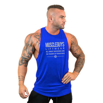 Brand Odjeća Muškarci Gym Singlet Muscle Stringer Majice bez rukava Fitness Sport Košulja bez rukava Y BACK Racer Workout Tops Vest