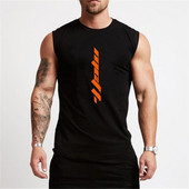 Tricou de vară pentru gimnastică Cămașă fără mâneci antrenament pentru bărbați Îmbrăcăminte culturism Fitness Îmbrăcăminte sportivă pentru bărbați Veste musculare Maiouri pentru bărbați