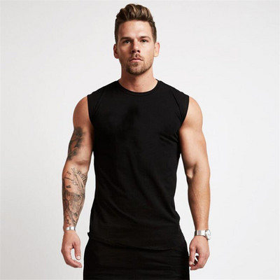 Tricou de vară pentru gimnastică Cămașă fără mâneci antrenament pentru bărbați Îmbrăcăminte culturism Fitness Îmbrăcăminte sportivă pentru bărbați Veste musculare Maiouri pentru bărbați