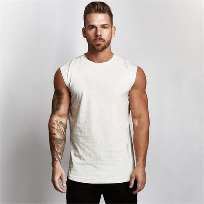 Tricou de vară pentru gimnastică Cămașă fără mâneci antrenament pentru bărbați Îmbrăcăminte culturism Fitness Îmbrăcăminte sportivă pentru bărbați Veste musculare Maiouri pentru bărbați