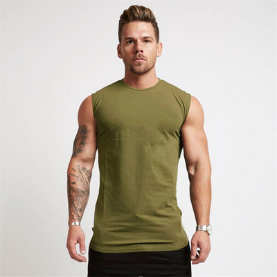 Tricou de vară pentru gimnastică Cămașă fără mâneci antrenament pentru bărbați Îmbrăcăminte culturism Fitness Îmbrăcăminte sportivă pentru bărbați Veste musculare Maiouri pentru bărbați