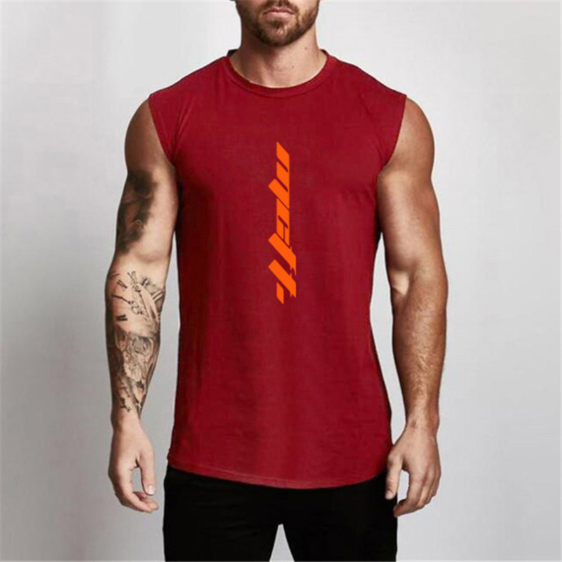 Tricou de vară pentru gimnastică Cămașă fără mâneci antrenament pentru bărbați Îmbrăcăminte culturism Fitness Îmbrăcăminte sportivă pentru bărbați Veste musculare Maiouri pentru bărbați