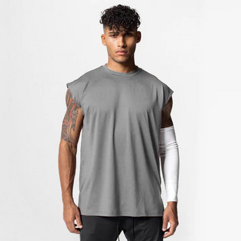 Μπλουζάκι για άντρες Διχτυωτό Γρήγορο στέγνωμα Αμάνικο πουκάμισο Καλοκαιρινό Ανδρικά Ρούχα Γυμναστικής Φαρδιά Ρούχα Γυμναστικής Προπόνηση Μονόχρωμα φανελάκια