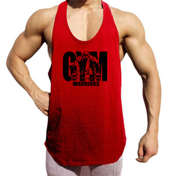 Γυμναστήριο Ρούχα γυμναστικής Ανδρικά Stringer Tank Top Ανδρικά Διχτυωτό Γιλέκο Bodybuilding Πουκάμισο για τρέξιμο Προπόνηση Αμάνικο μπλουζάκι Αθλητικό Tanktop