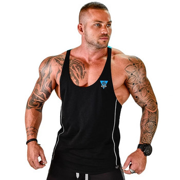 Υψηλής ποιότητας Sport Gym Tank Top Προπόνηση Running Vest Men Fitness Workout Κορυφαίο αθλητικό γιλέκο ανδρικό αθλητικά ρούχα αμάνικο επώνυμα γιλέκο