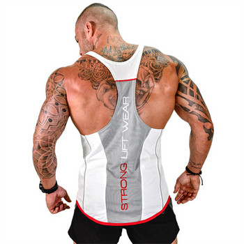 Υψηλής ποιότητας Sport Gym Tank Top Προπόνηση Running Vest Men Fitness Workout Κορυφαίο αθλητικό γιλέκο ανδρικό αθλητικά ρούχα αμάνικο επώνυμα γιλέκο