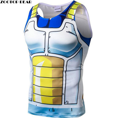 3D Anime Tank Tops Ανδρικά φανελάκια Anime Μονό Μπλουζ μπλουζάκια Goku Γιλέκο Fitness Ανδρικά ρούχα bodybuilding Streetwear ZOOTOP BEAR