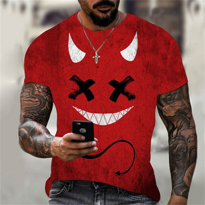 Ανδρικό μπλουζάκι τεσσάρων εποχών τρισδιάστατο τυπωμένο τρέχον μοτίβο Y2K προϊόντα θεραπείας ρούχων ανδρικό μπλουζάκι 2022 κλωνοποίηση ανδρών