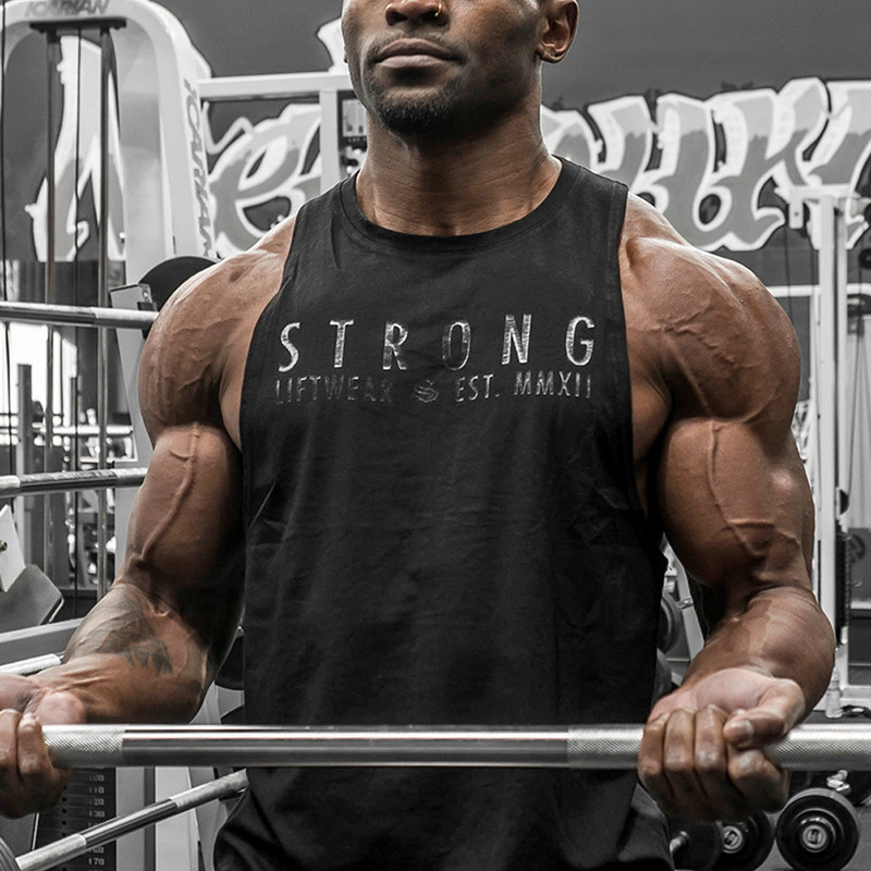 Vježbanje u teretani Muška majica bez rukava Muška majica bez rukava s okruglim izrezom SNAŽAN print bez rukava otporna na znoj Udobna ležerna majica bez rukava