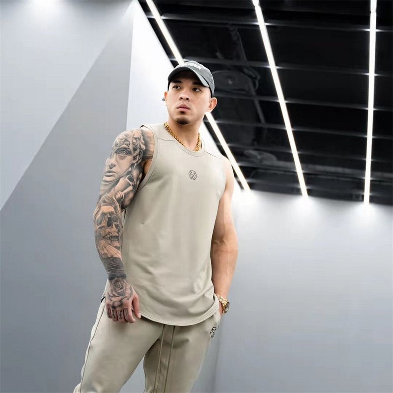 Brand Gym Stringer Majica bez rukava Muška odjeća za bodybuilding Pamučna majica bez rukava Muška majica za fitness Majica Sportska odjeća Majica bez rukava