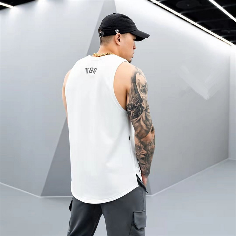 Brand Gym Stringer Majica bez rukava Muška odjeća za bodybuilding Pamučna majica bez rukava Muška majica za fitness Majica Sportska odjeća Majica bez rukava