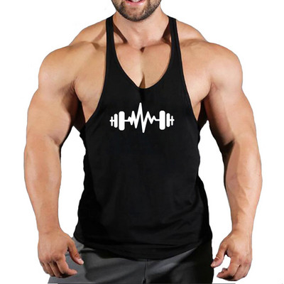 Νέες παραλαβές Bodybuilding stringer tank top man Cotton Gym ανδρικό αμάνικο πουκάμισο Fitness Vest Singlet αθλητικά ενδύματα γυμναστικής