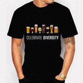 CELEBRATE DIVERSITY Cămașă Beer Man Funny Brother Summer Tricouri bărbați Iubitorul de bere Tricouri unisex Tricou supradimensionat Camiseta