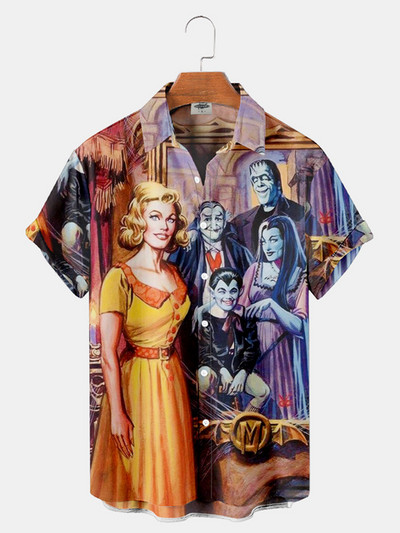 3d muška odjeća Horor film Hannibal Likovi Havajske muške košulje 2023. Dizajnerske ležerne ulične majice za nastupe