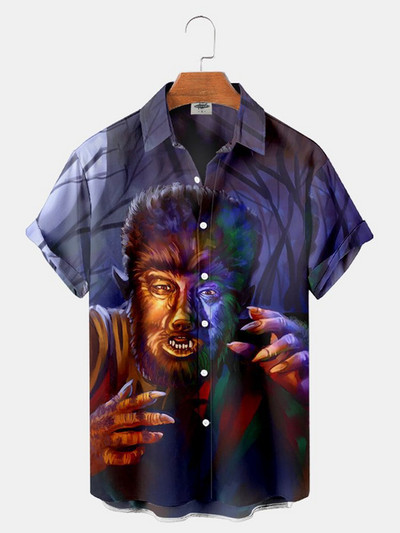 3d muška odjeća Horor film Hannibal Likovi Havajske muške košulje 2023. Dizajnerske ležerne ulične majice za nastupe