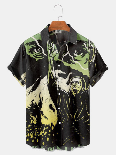 3d muška odjeća Horor film Hannibal Likovi Havajske muške košulje 2023. Dizajnerske ležerne ulične majice za nastupe