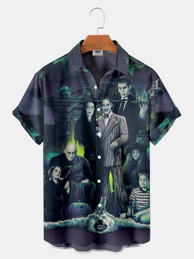 3d muška odjeća Horor film Hannibal Likovi Havajske muške košulje 2023. Dizajnerske ležerne ulične majice za nastupe