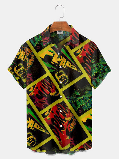 3d muška odjeća Horor film Hannibal Likovi Havajske muške košulje 2023. Dizajnerske ležerne ulične majice za nastupe