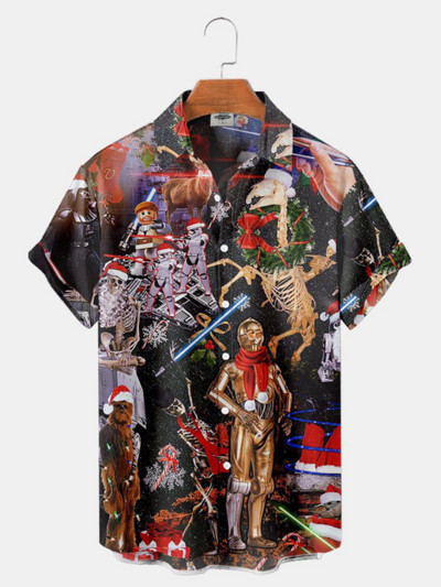 3d muška odjeća Horor film Hannibal Likovi Havajske muške košulje 2023. Dizajnerske ležerne ulične majice za nastupe