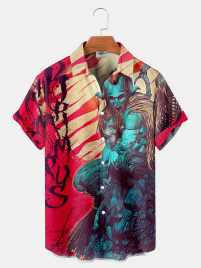 3d muška odjeća Horor film Hannibal Likovi Havajske muške košulje 2023. Dizajnerske ležerne ulične majice za nastupe