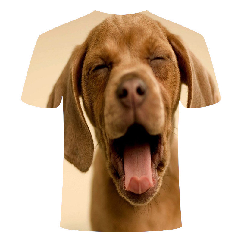 2022-es új 3D kutyanyomott pólók férfiaknak S póló Hip Hop nyári utcai viselet macskapóló Vicces rövid ujjú felsők Alkalmi Hotsell