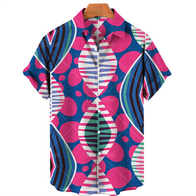 2023 Χαβάης πουκάμισο Ανδρικά πουκάμισα 3d print για άντρες Abstract απλά κοντομάνικα ανδρικά πουκάμισα Φαρδιά καλοκαιρινά τοπ ανδρικά πουκάμισα 5xl