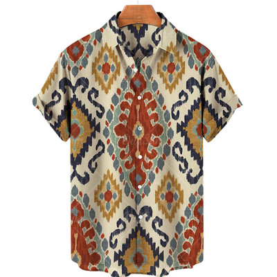 2023 Χαβάης πουκάμισο Ανδρικά πουκάμισα 3d print για άντρες Abstract απλά κοντομάνικα ανδρικά πουκάμισα Φαρδιά καλοκαιρινά τοπ ανδρικά πουκάμισα 5xl