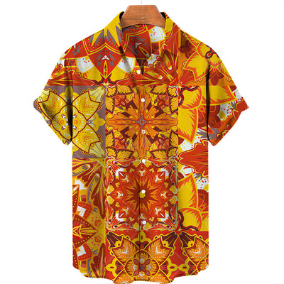 2023 Χαβάης πουκάμισο Ανδρικά πουκάμισα 3d print για άντρες Abstract απλά κοντομάνικα ανδρικά πουκάμισα Φαρδιά καλοκαιρινά τοπ ανδρικά πουκάμισα 5xl