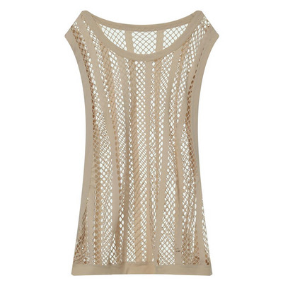 Muške majice bez rukava Mrežasti bez rukava s O-izrezom Prozirni prsluci Bočni razrez Seksi muška gornja odjeća Majice ulične sportske majice za fitnes