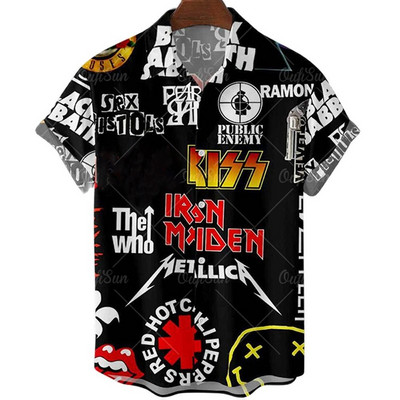 Muške rock majice Punk Cyber stil Moda Harajuku Street Muškarci Žene Noćni klub Bar Košulje kratkih rukava Muška prevelika odjeća