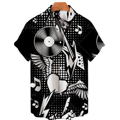 2022., muška havajska košulja kratkih rukava, ležerna glazba, široka muška majica velikih veličina, najbolja izravna prodaja, ljeto na plaži