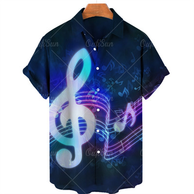 2022., muška havajska košulja kratkih rukava, ležerna glazba, široka muška majica velikih veličina, najbolja izravna prodaja, ljeto na plaži