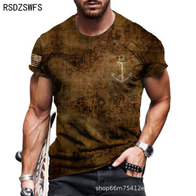 Új, személyre szabott, rövid ujjú férfi 3D digitális nyomtatás Férfi póló 2021 nyári nagyméretű O nyakú póló Férfi divat felsők