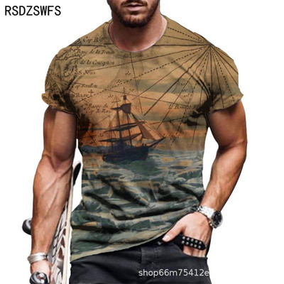 Új, személyre szabott, rövid ujjú férfi 3D digitális nyomtatás Férfi póló 2021 nyári nagyméretű O nyakú póló Férfi divat felsők