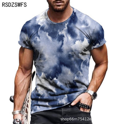 Új, személyre szabott, rövid ujjú férfi 3D digitális nyomtatás Férfi póló 2021 nyári nagyméretű O nyakú póló Férfi divat felsők