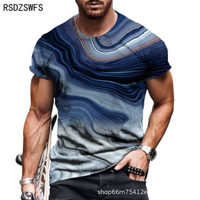 Új, személyre szabott, rövid ujjú férfi 3D digitális nyomtatás Férfi póló 2021 nyári nagyméretű O nyakú póló Férfi divat felsők