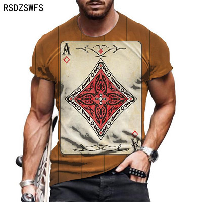 Férfi póló 2021 Nyári Túlméretezett Új retro stílusú rövid ujjú férfi 3D digitális nyomtatás O nyakú póló Férfi divat felsők póló