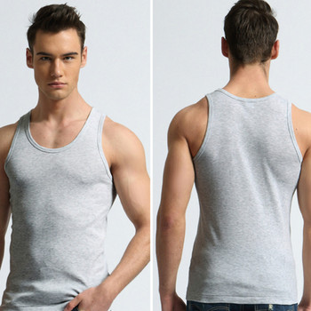BROWON мъжки потник марка високо качество 100% памук долна тениска бодибилдинг потник фитнес жилетка без ръкави мъжки потници
