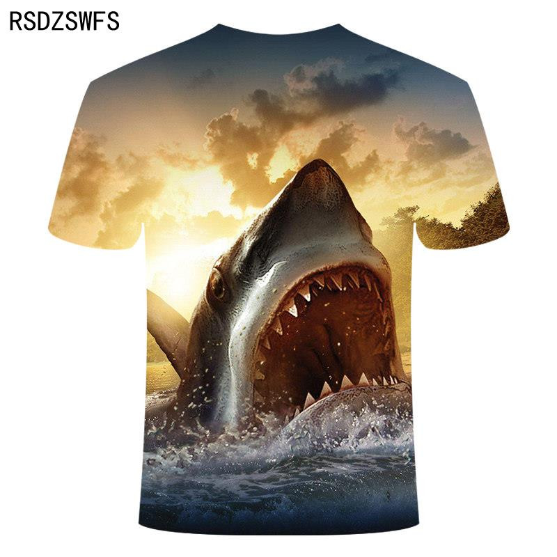 Ljetna modna majica s 3D printom Shark Muškarci Žene Ocean Fishing Streetwear O'Neck Kratki rukavi Hip Hop majica Fitness odjeća